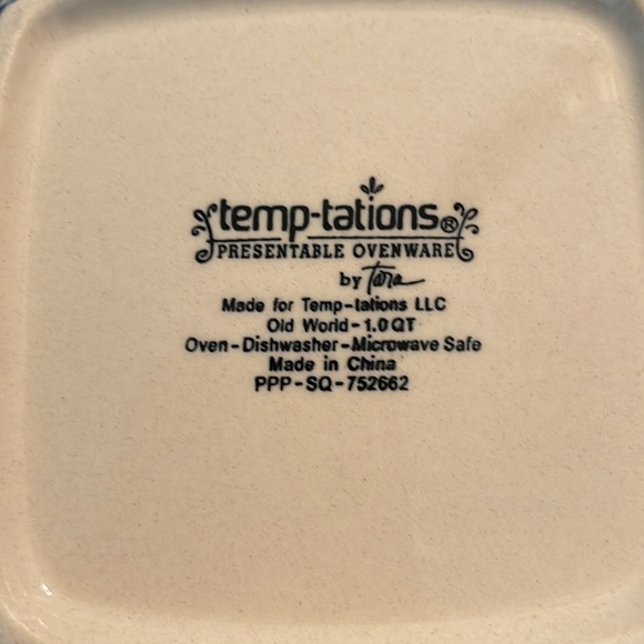 Temp-Tations (Temptations) ceramic nesting serving bowl set. Olde world pattern - Picture 7 of 10